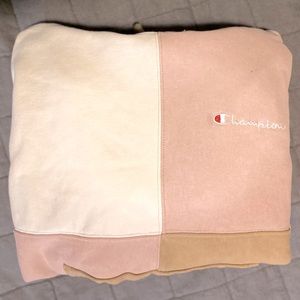 Men’s Champion Hoodie Small Multi Colored Pink, White, & Brown
